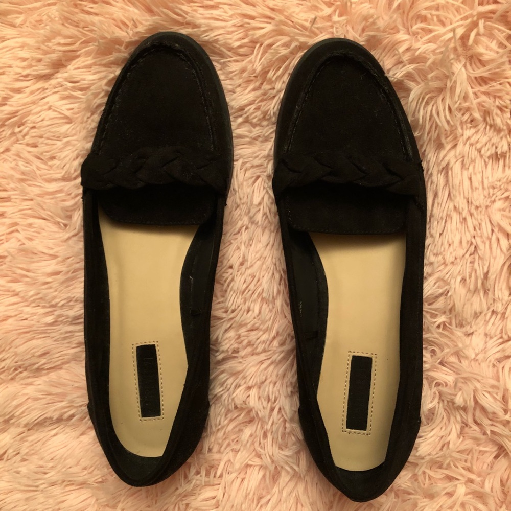New Black Braided Loafers Work Office Casual Shoes